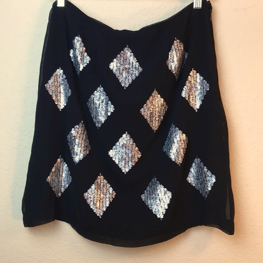 Black and Silver Sequin Skirt